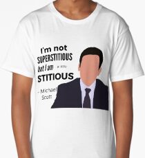 Superstitious - Michael Scott - The Office (U.S.) Long T-Shirt