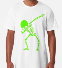 Camiseta larga Dabbing Skeleton Green