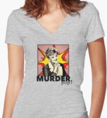 Murder, She Wrote POP ART Women's Fitted V-Neck T-Shirt