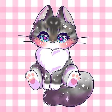 Cute Kawaii Cat Strawberry Milk Anime Neko Shake T' Sticker