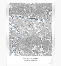 SAO PAULO MAP Poster