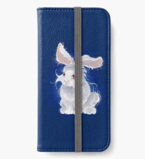 Magisches weißes Kaninchen (Hase) iPhone Flip-Case/Hülle/Klebefolie
