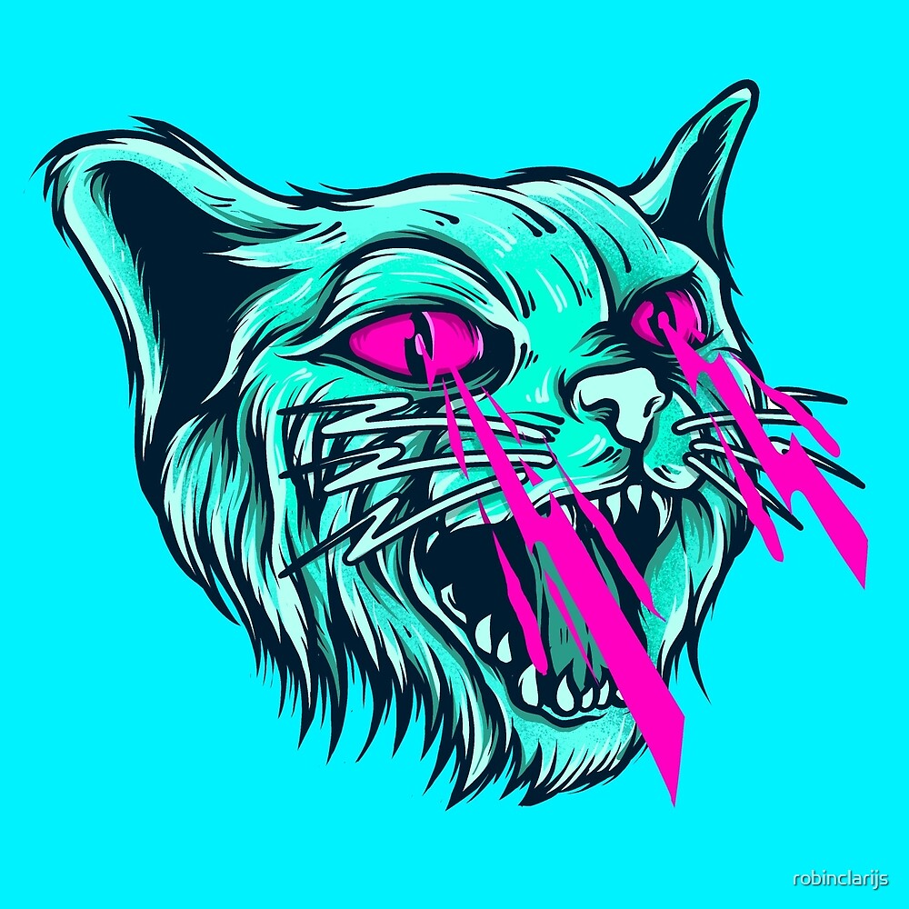 "Laser cat" by robinclarijs Redbubble