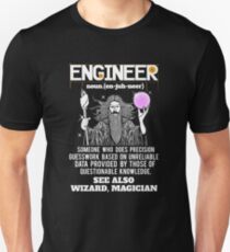 Engineer Funny Mechanical Civil Engineering Wizard Unisex T-Shirt
