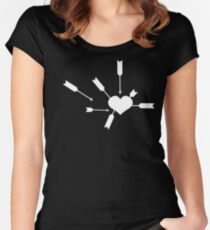 Camiseta entallada de cuello redondo Despreocupado
