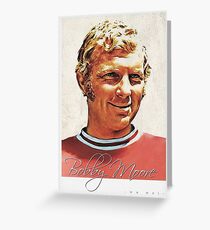 Bobby Moore Porträt Grußkarte