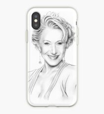 Helen Mirren drawing iPhone Case