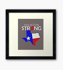 Love our friends US Houston strong regroup, rebuild, rise up t shirt Framed Print