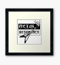 Metal Music Flying V Guitar Resonance Framed Print