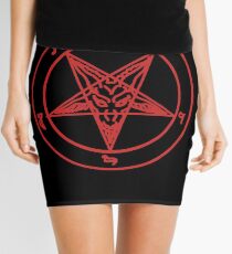 Red Baphomet Mini Skirt