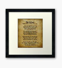 Invictus, Ernest Henley poem on parchment Framed Print