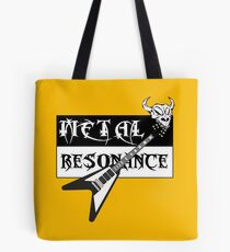 Metal Music Flying V Guitar Resonance Tote Bag
