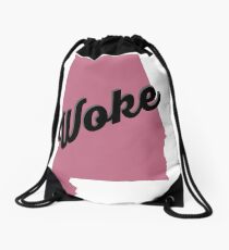 Woke Alabama - pink Drawstring Bag