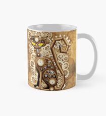 Steampunk-Katzen-Weinlese-Art Tasse (Standard)