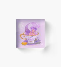 Bloque acrílico Sirena de té de lavanda
