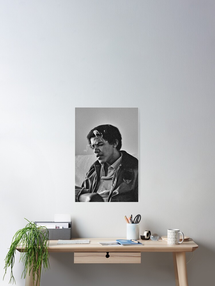 Alternate view of Young Barack Obama - Smoking Print Poster