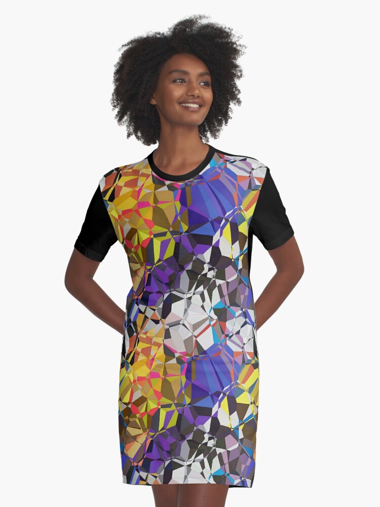  Colorful Geometric Pattern  Graphic T  Shirt  Dress  by 