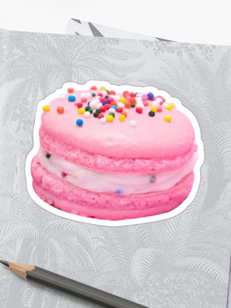 Birthday Cake Macaron Sticker By Kryder15 Redbubble