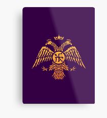 Lienzo metálico Bandera de símbolo de águila bizantina