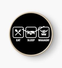 Eat Sleep Waaagh! Orks Warhammer 40k Inspired - Gaming Clock