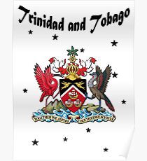 Drapeau de la Trinité-et-Tobago - Armoiries - Paradis Poster