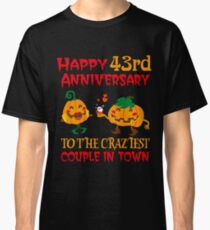 43rd Wedding Anniversary T-Shirt For Couples On Halloween. Classic T-Shirt