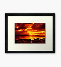 Bunbeg Fiery Sunset Framed Print