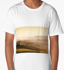 Morning fog view in Tuscany Long T-Shirt
