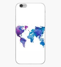 Vinilo o funda para iPhone Mapa de acuarela del mundo