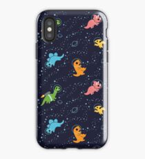 Vinilo o funda para iPhone Dinosaurios en el espacio