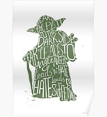 Fear is the Path to Darkside typography design Poster