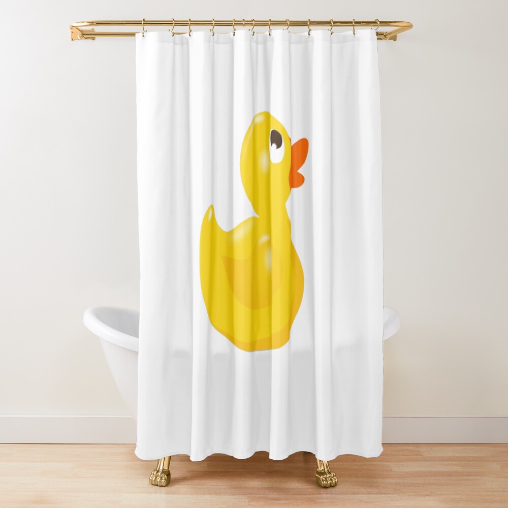 Rubber Duck Yellow Duck Bath Duck Shower Curtain By