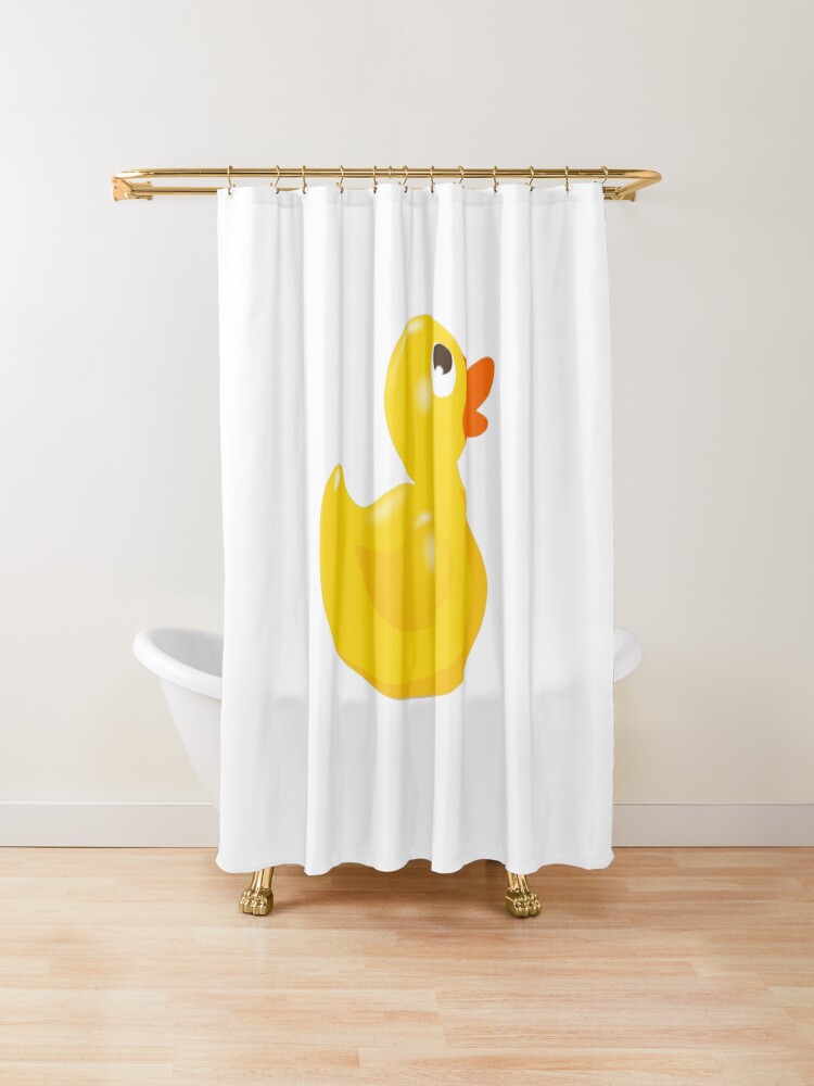 Rubber Duck Yellow Duck Bath Duck Shower Curtain By