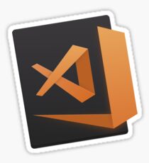 Visual Studio Code Orange Sticker