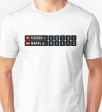 Roger Federer gegen Rafael Nadal Australian Open 2017 Slim Fit T-Shirt