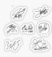 BTS-Unterschriften Sticker