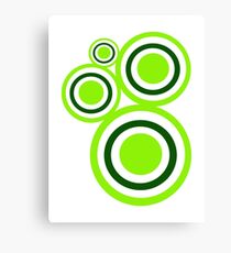 Green circles Canvas Print