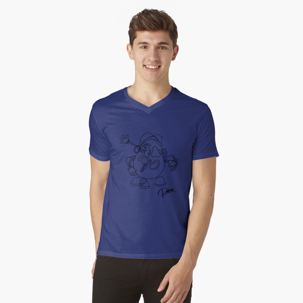 Unkultiviertes Schwein T-Shirt mit V-Ausschnitt