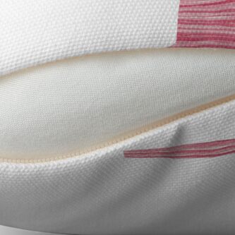 Alternate view of Letter T Red Watercolor Stripes Initial Monogram Throw Pillow