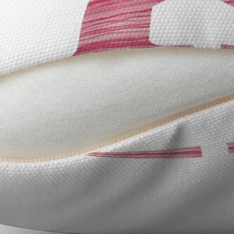 Alternate view of Letter K Red Watercolor Stripes Initial Monogram Throw Pillow