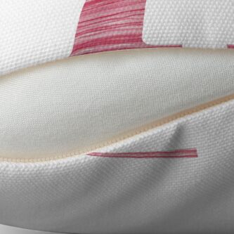 Alternate view of Letter H Red Watercolor Stripes Initial Monogram Throw Pillow