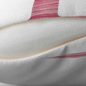 Alternate view of Letter D Red Watercolor Stripes Initial Monogram Throw Pillow