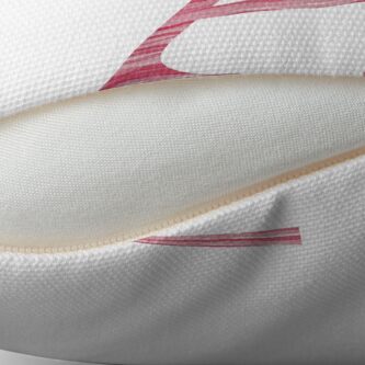Alternate view of Letter A Red Watercolor Stripes Initial Monogram Throw Pillow