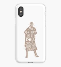 This is how liberty dies typography quote iPhone Case