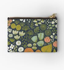 Botanical Sketchbook M+M Navy by Friztin Zipper Pouch