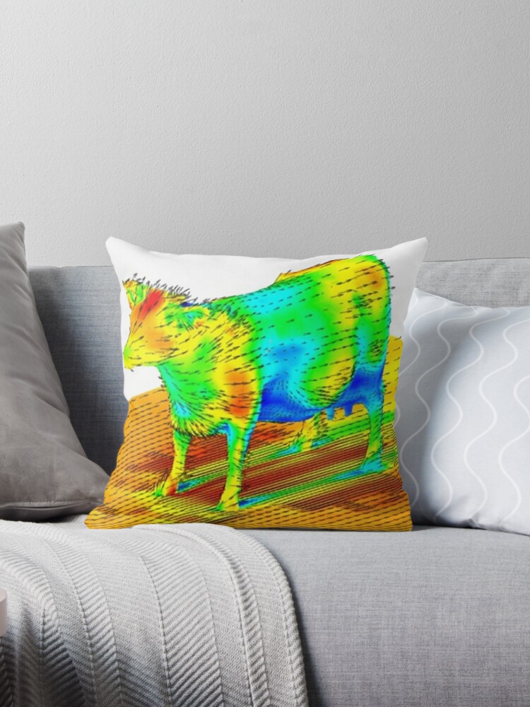 cow throw pillows