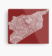 Syria White & Blood Metal Print