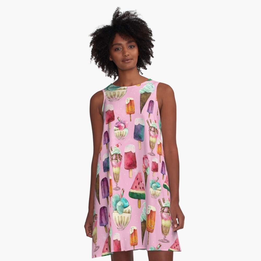 ice-cream pattern A-Line Dress