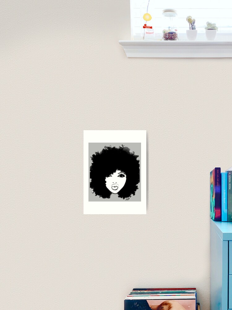 Natural Hair Curly Hair Autumn Black Kinky Afro Art Print By
