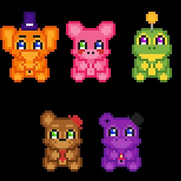 Molten freddy plush pixel art